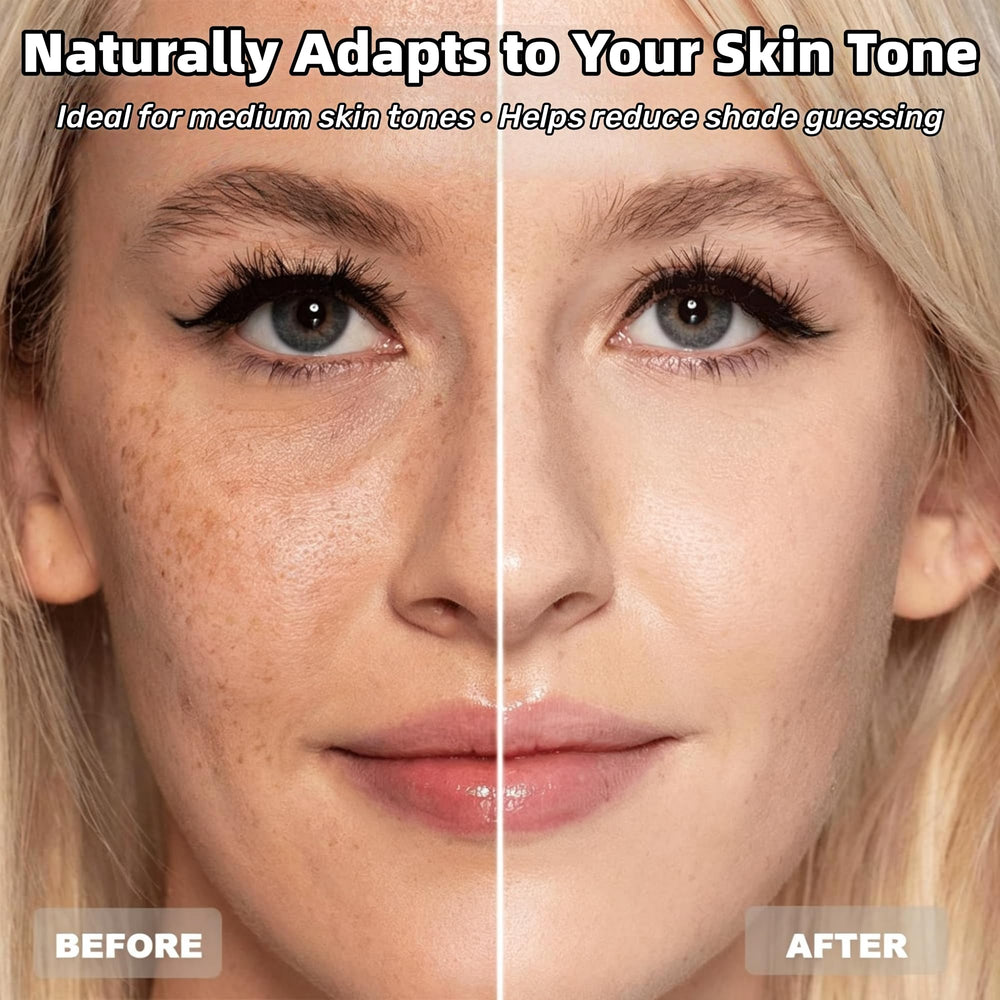 LUEXEEA applied on hand demonstrating color adaptation and even tone