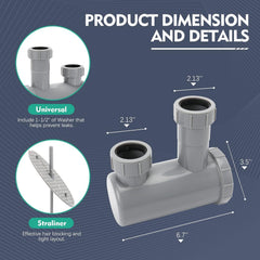 LukLoy installed under a salon shampoo bowl demonstrating easy plumbing replacement