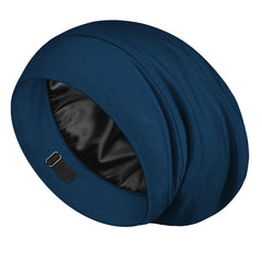 LULUSILK bonnet front packaging showing Bijou Blue color and neat box, benefits easy gifting