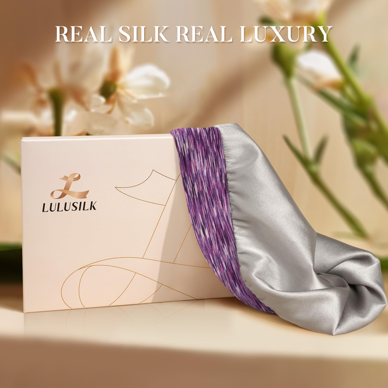 LULUSILK bonnet in gift box packaging presented as a ready-to-give protective hair gift