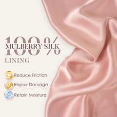 LULUSILK silk texture close-up showing smooth fabric for less friction