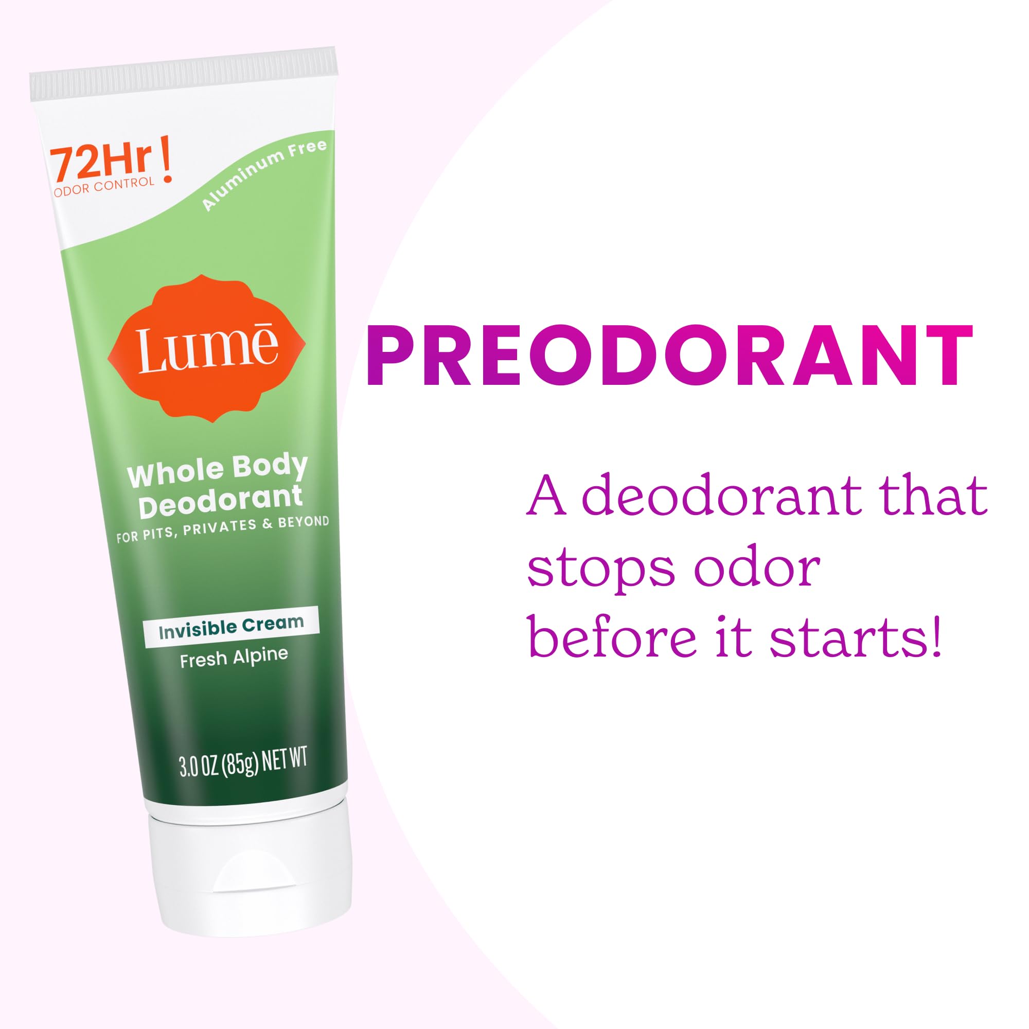 Lume being applied to underarm demonstrating gentle odor control for sensitive areas