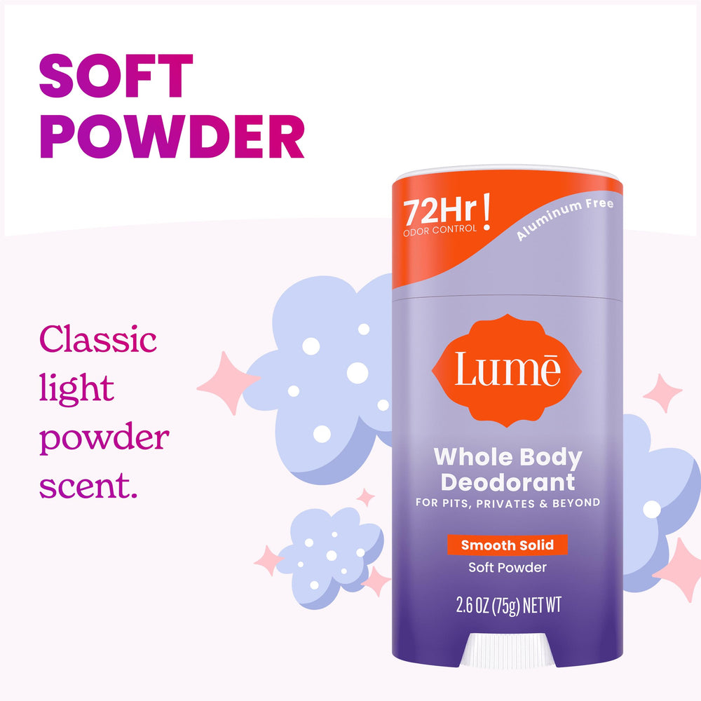 Lume stick applied underarm demonstrating quick odor control benefit
