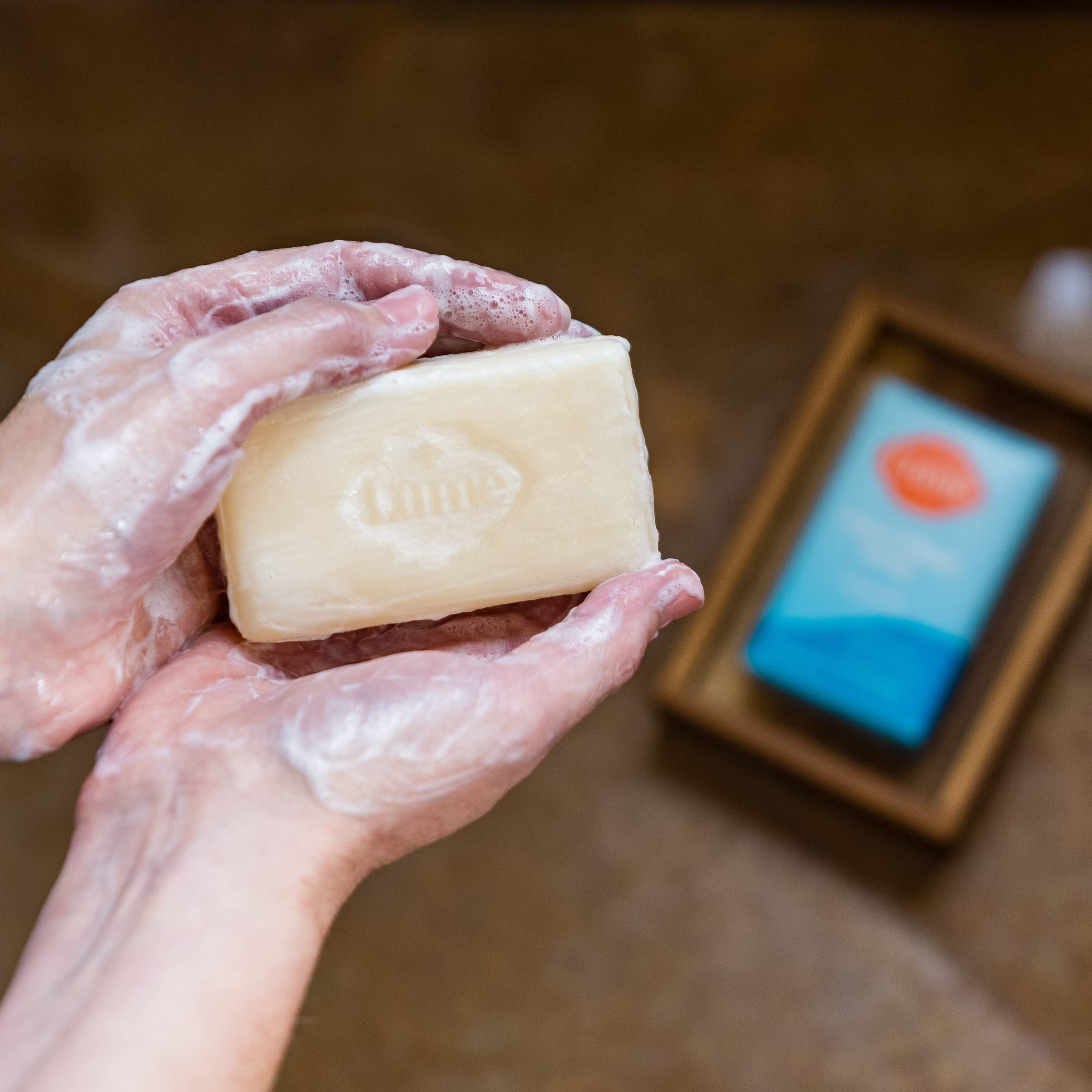 Lume bar producing creamy lather for effective gentle cleansing