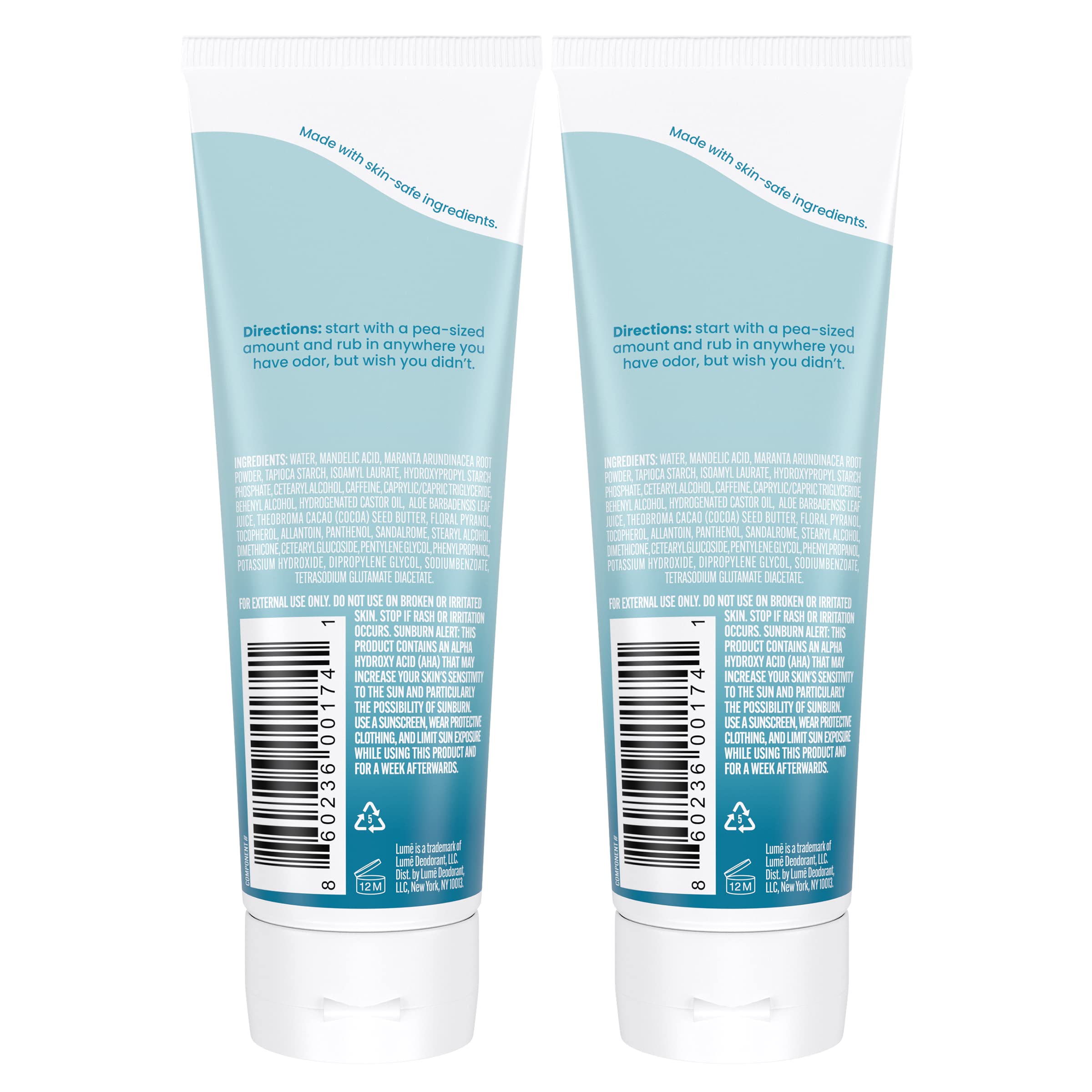 Lume cream texture close-up demonstrating smooth, lotion-like absorption
