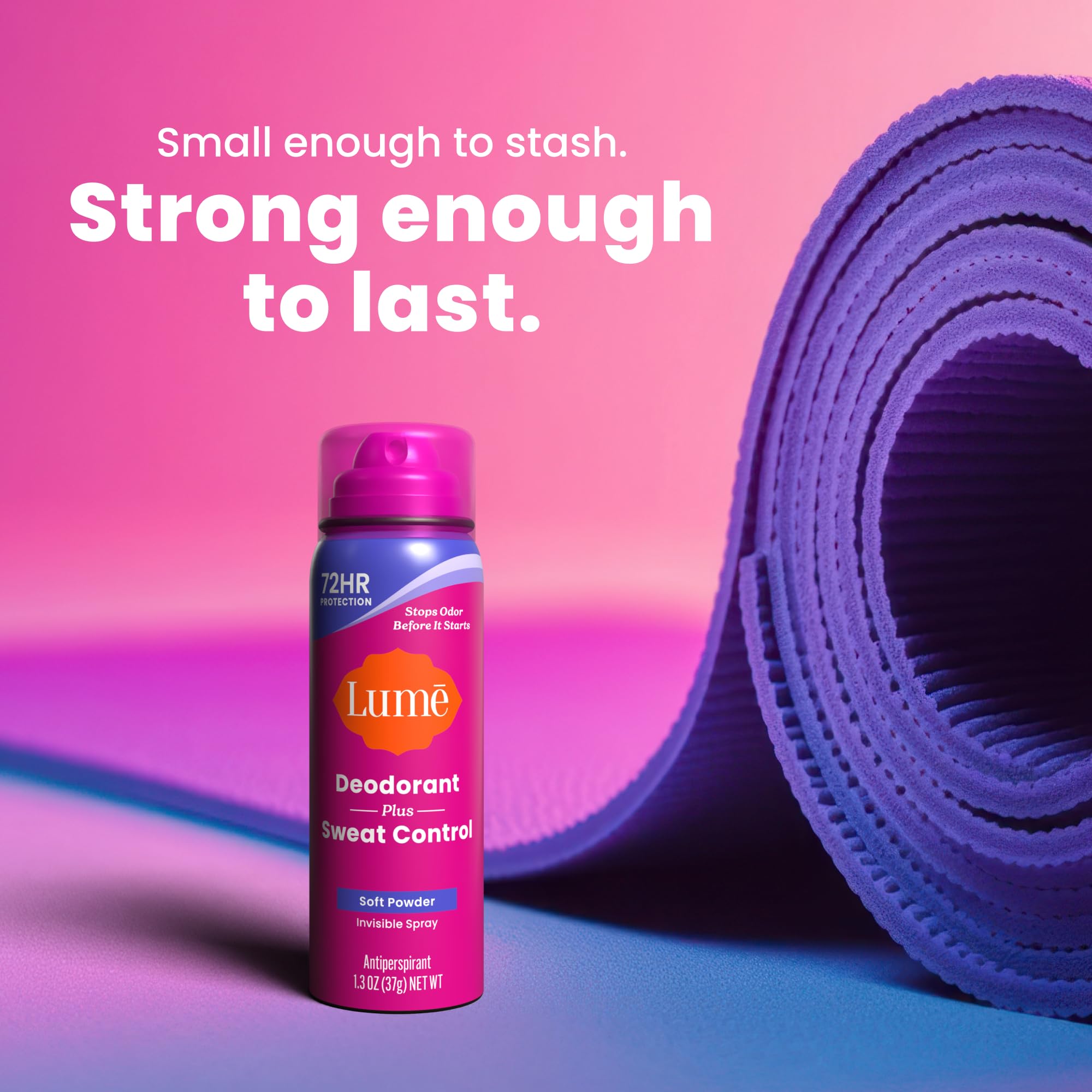 Close-up of Lume product label and ingredient list for transparency and safety