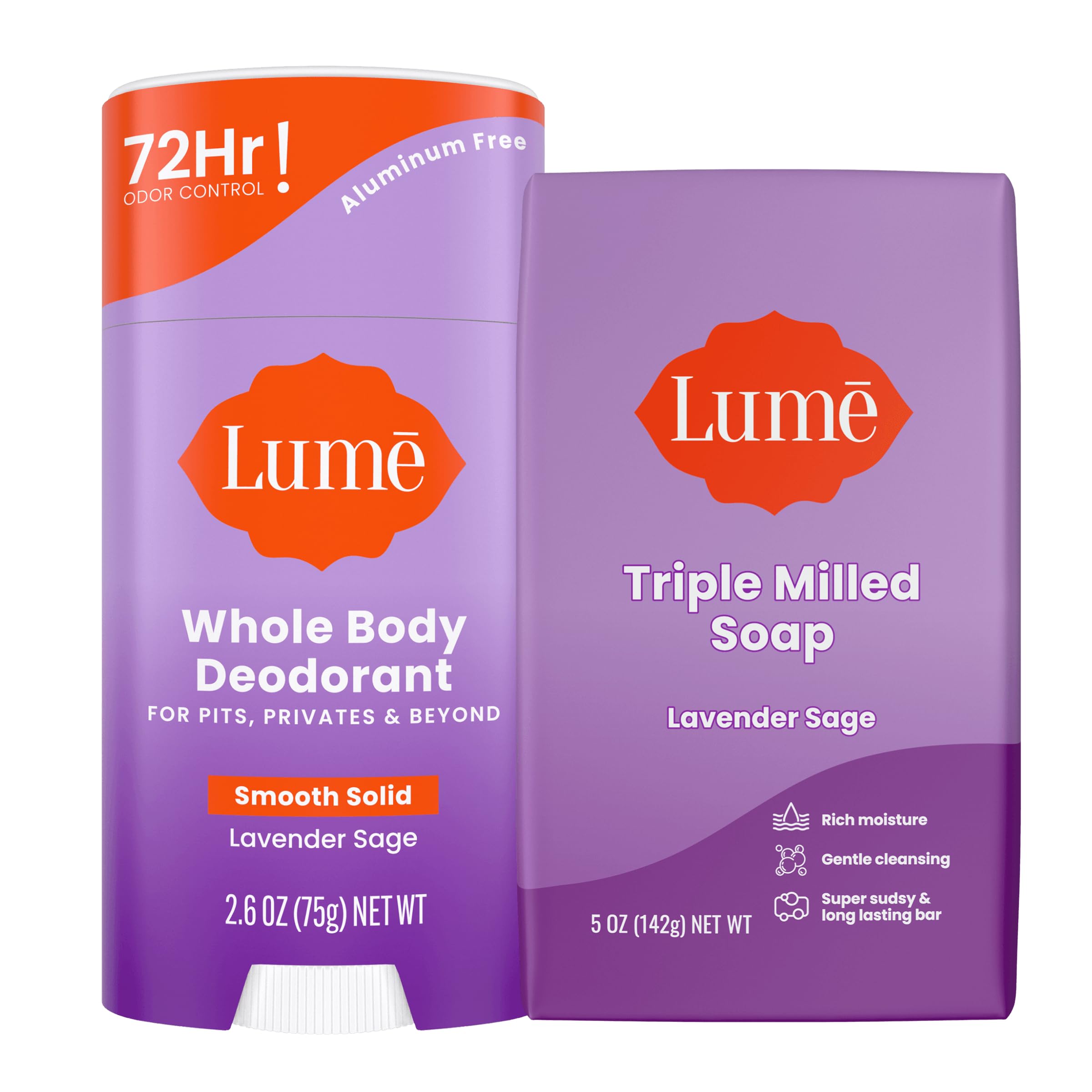 Lume lavender sage front packaging showing clean design and scent benefits