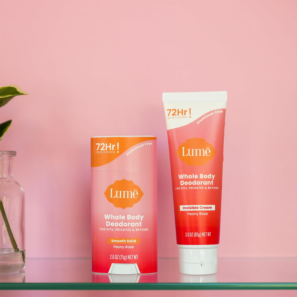Lume applying stick to underarm demonstrating reliable odor control
