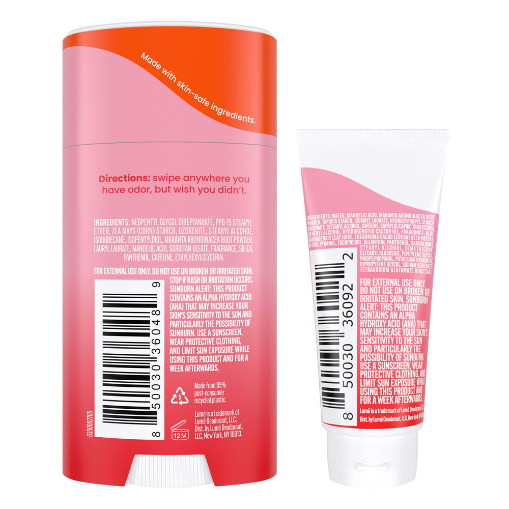 Lume stick close-up glide demonstrating smooth application and all-over freshness