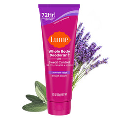 Lume Smooth Cream tube front showing scent and packaging benefit