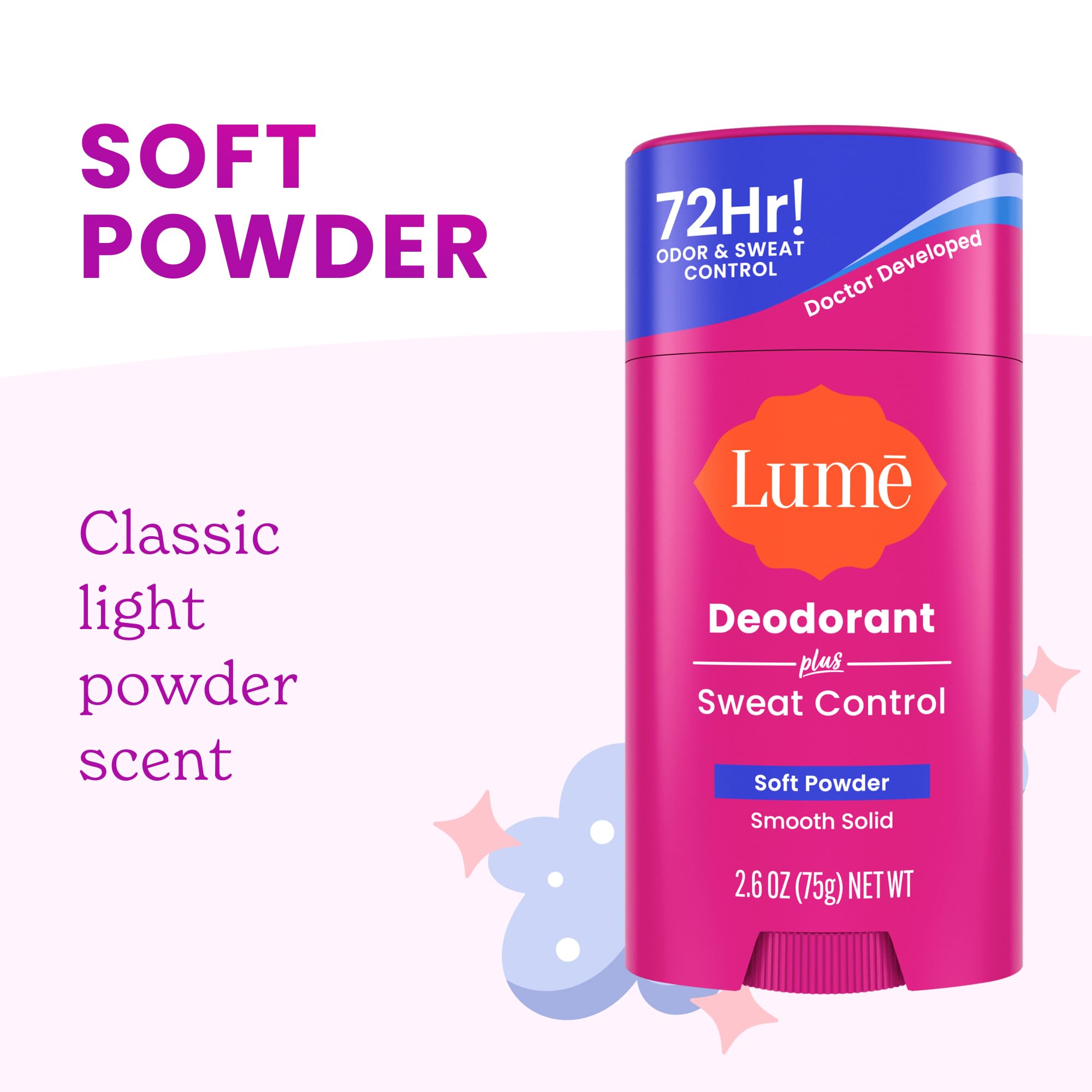 Lume Soft Powder by sink evoking clean scent for daily freshness