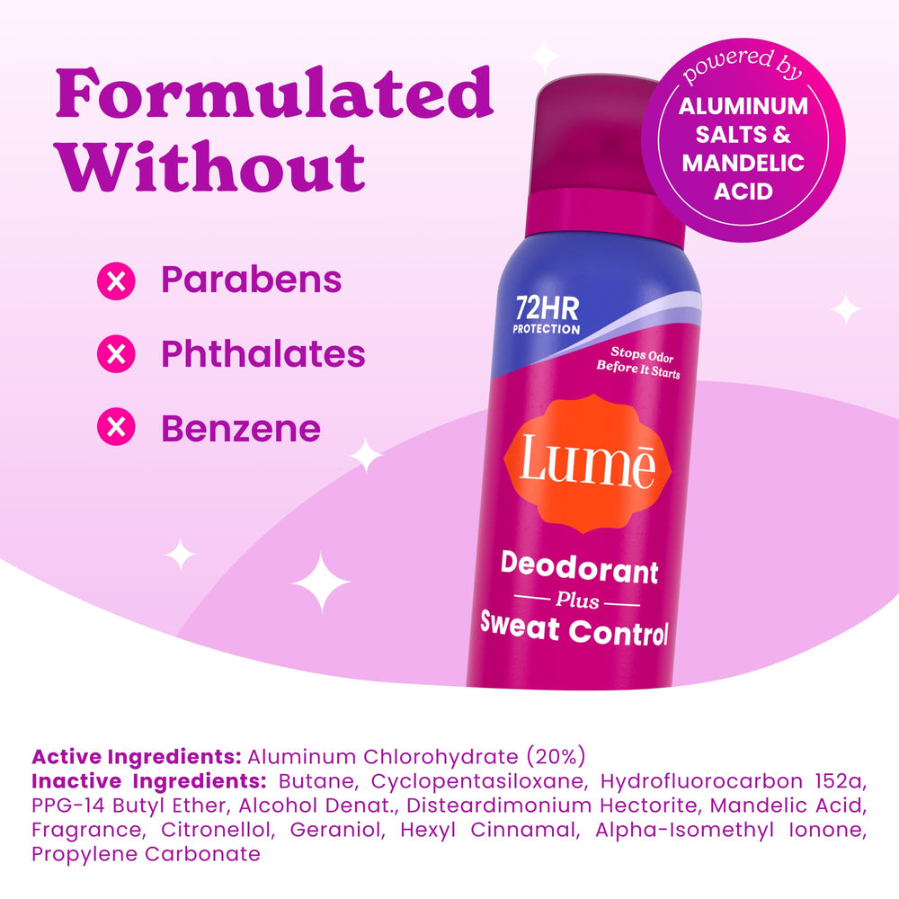Lume soft powder mist in air illustrating fine invisible texture benefit