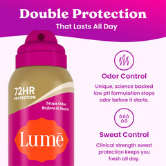 Lume spray nozzle closeup demonstrating precise spray control benefit