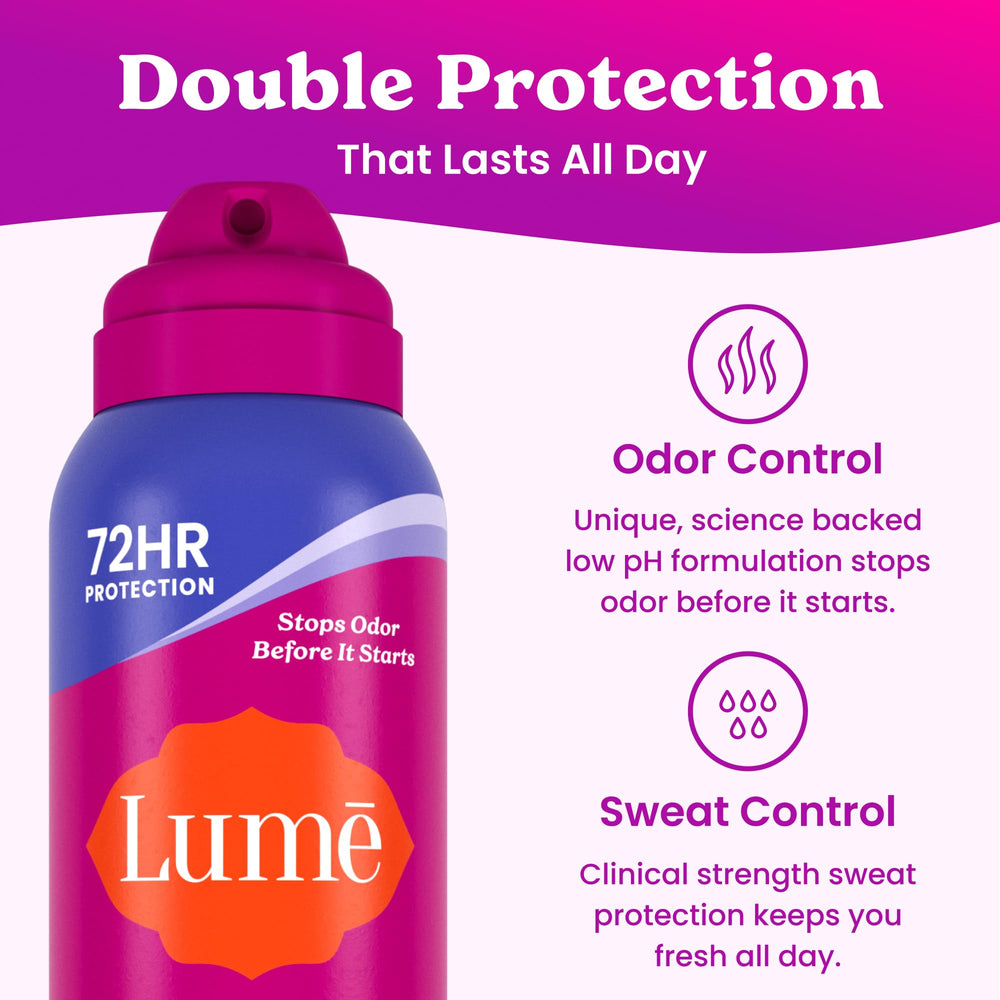 Shot of spray mist texture from Lume highlighting quick-dry, non-sticky finish