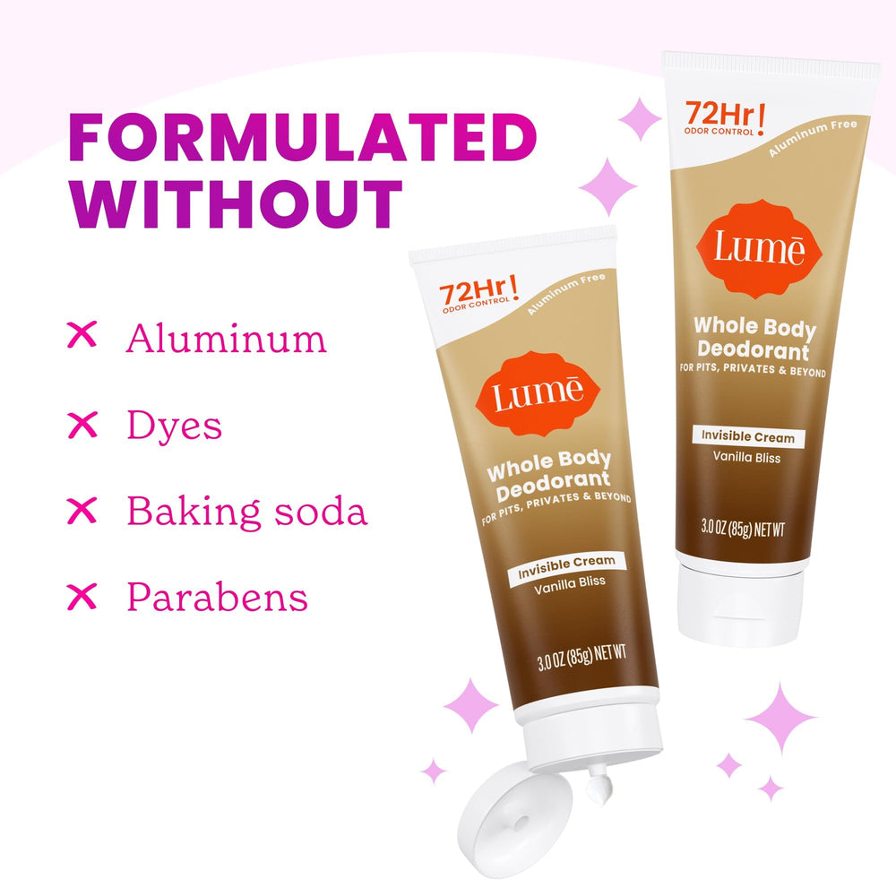 Open Lume tube with cream dab illustrating easy dispensing and precise use benefit