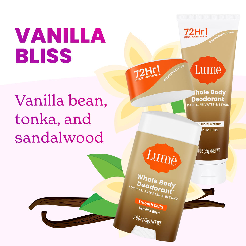 Lume invisible cream tube aperture close-up showing lotion-like absorbency benefit