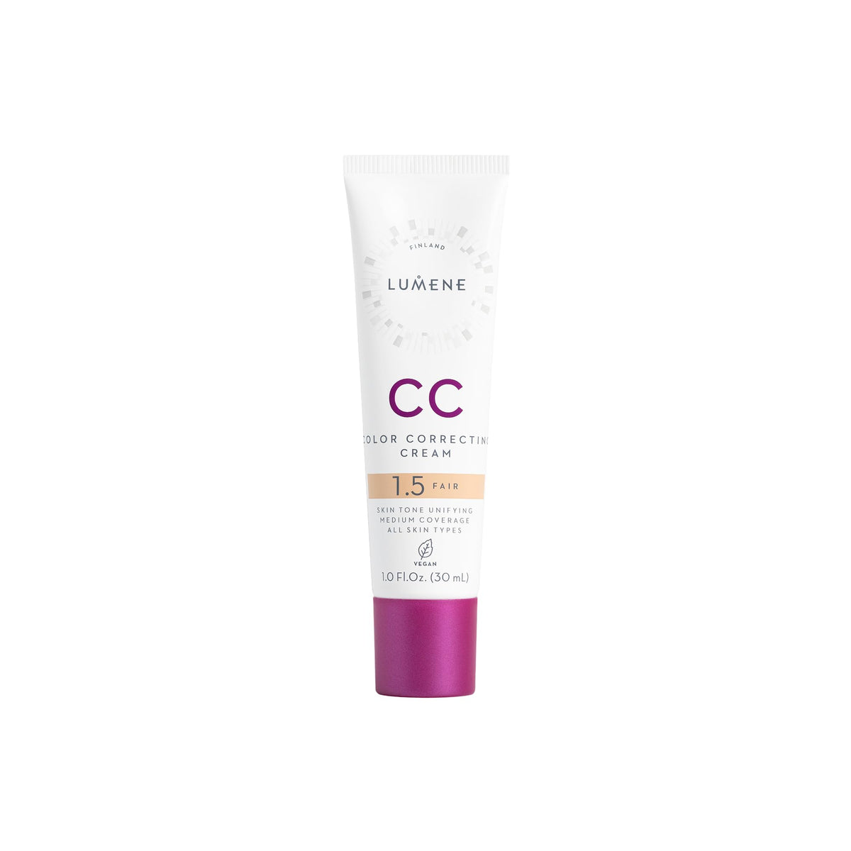 Lumene CC Cream front packaging showing bottle and label for clear product identity and trust