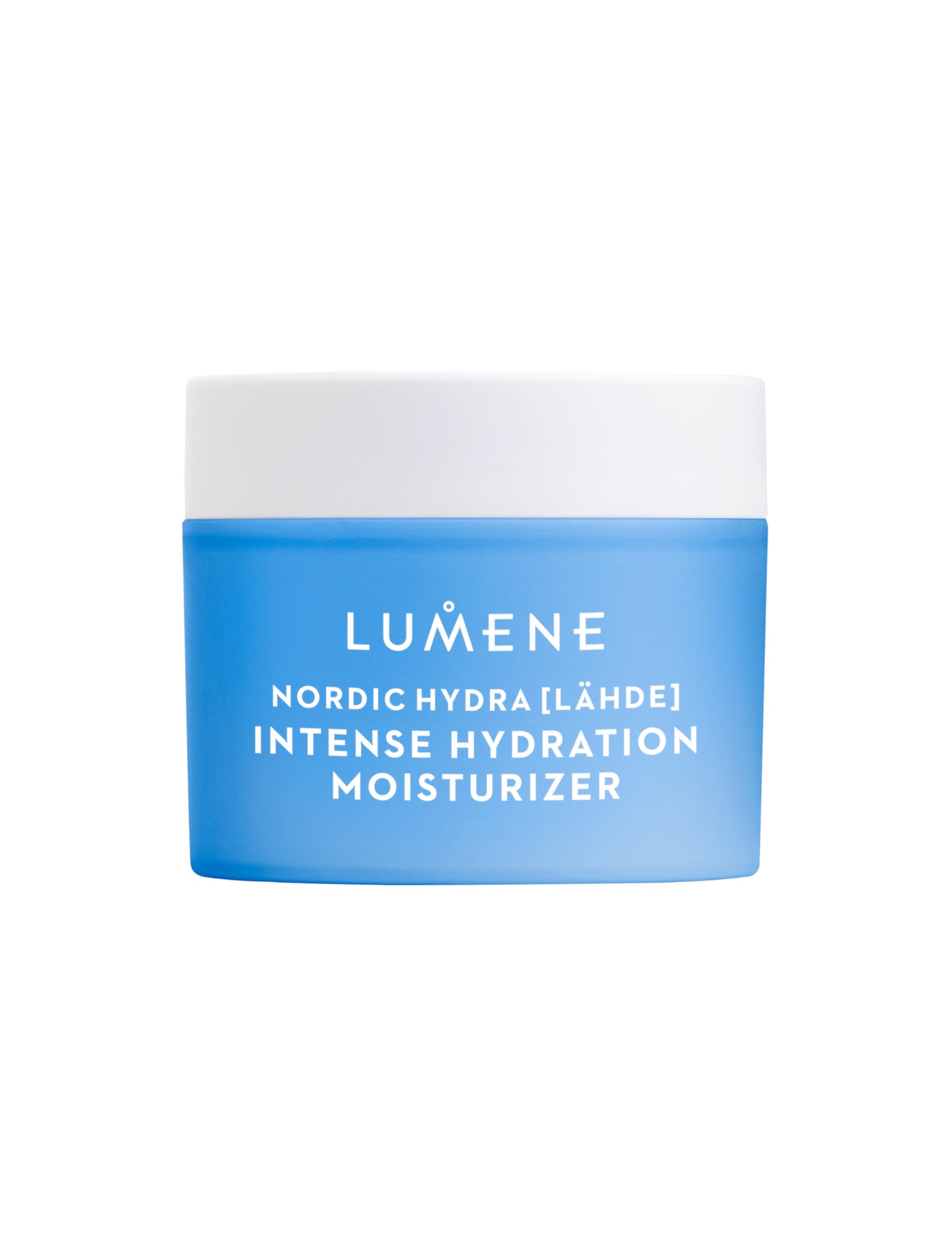 Lumene front packaging showing jar and label, clear hydration benefits