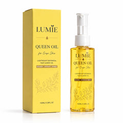 LumieQueen front bottle showing sleek packaging and quick absorption benefit
