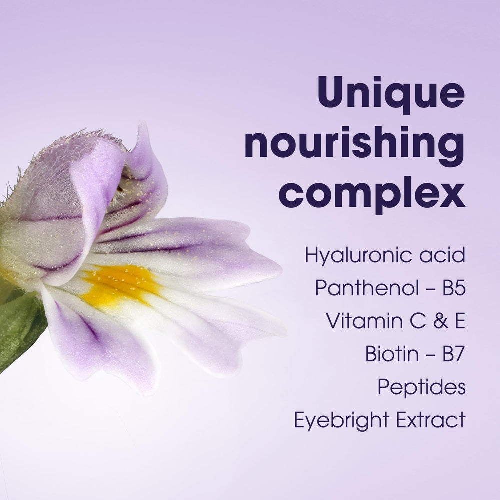 LUMIFY clear serum droplet on skin showing lightweight hydrating texture