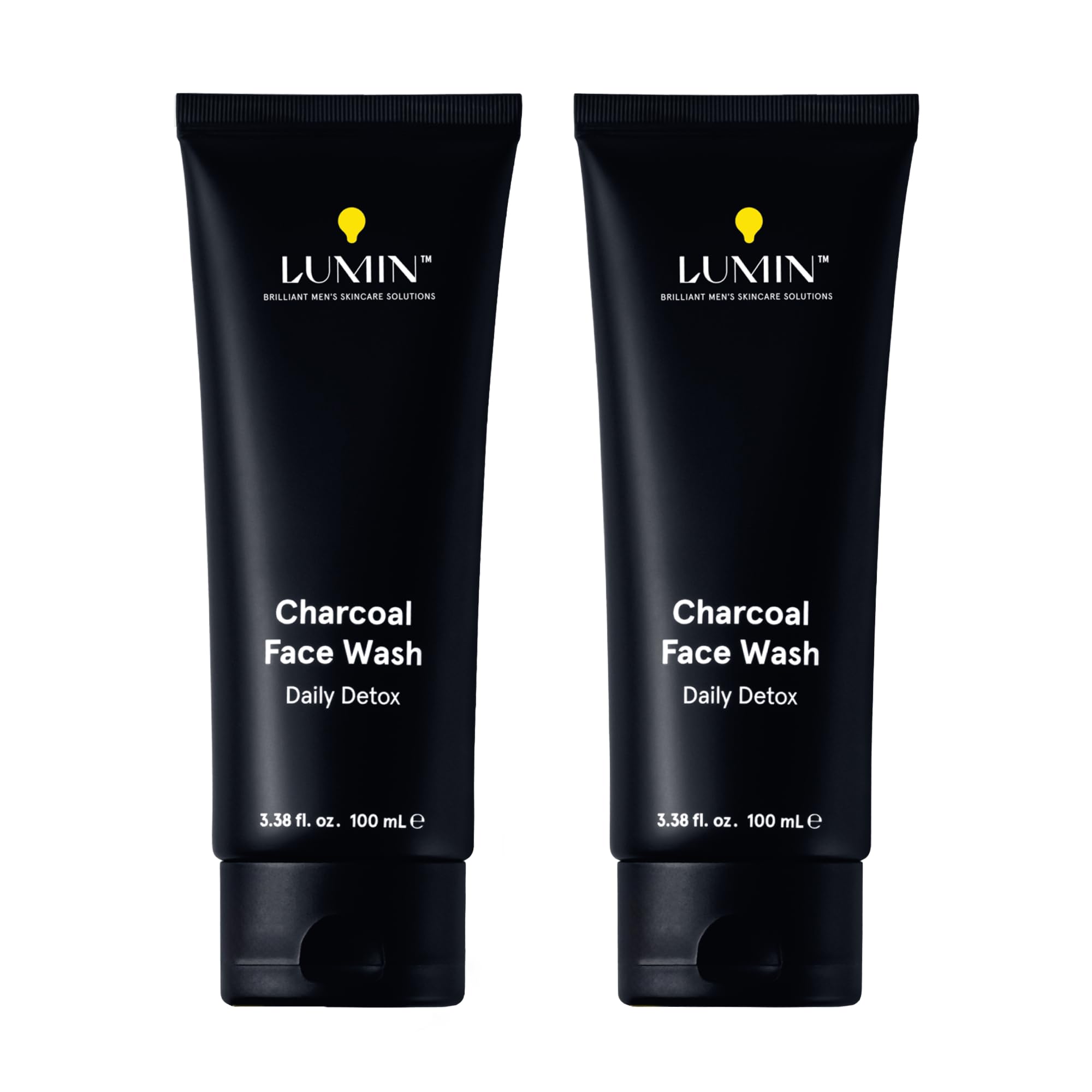 Lumin front packaging showing cleanser and brand, highlights clean grooming
