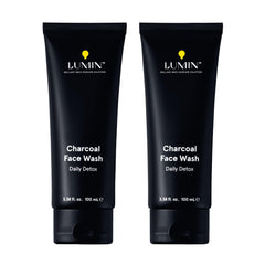 Lumin front packaging showing cleanser and brand, highlights clean grooming