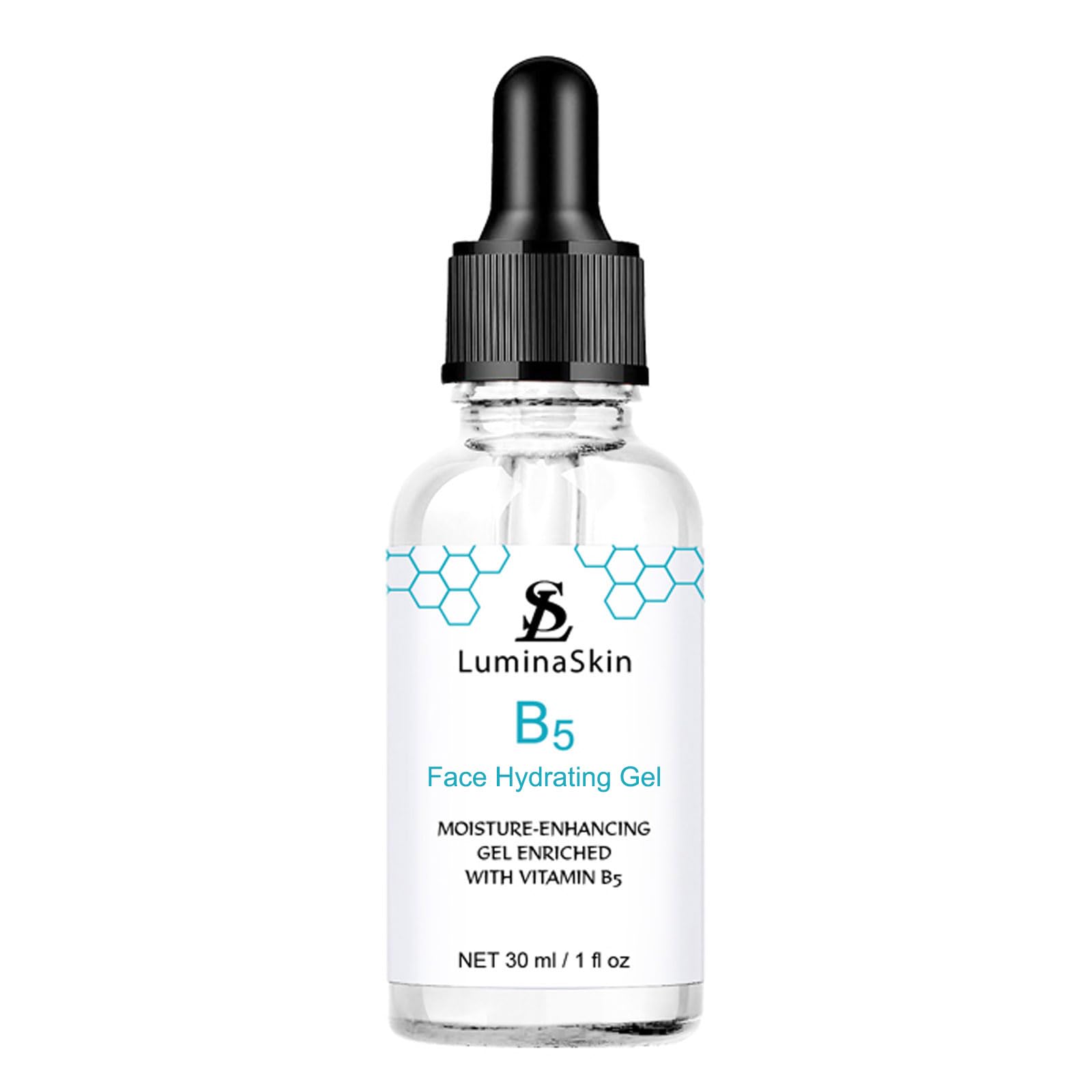 LuminaSkin front packaging showing Hyalu B5 Gel and hydration benefits