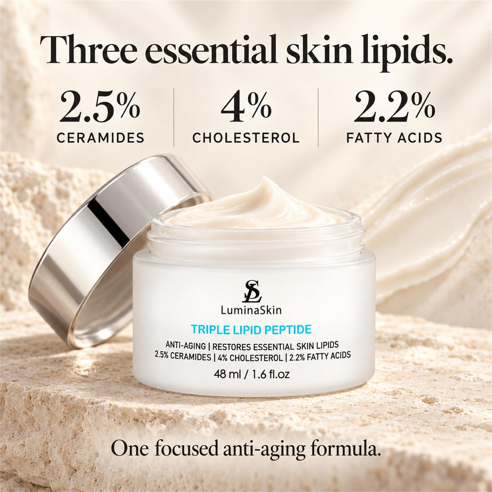 LuminaSkin dispensing cream on fingertip to show easy application benefit