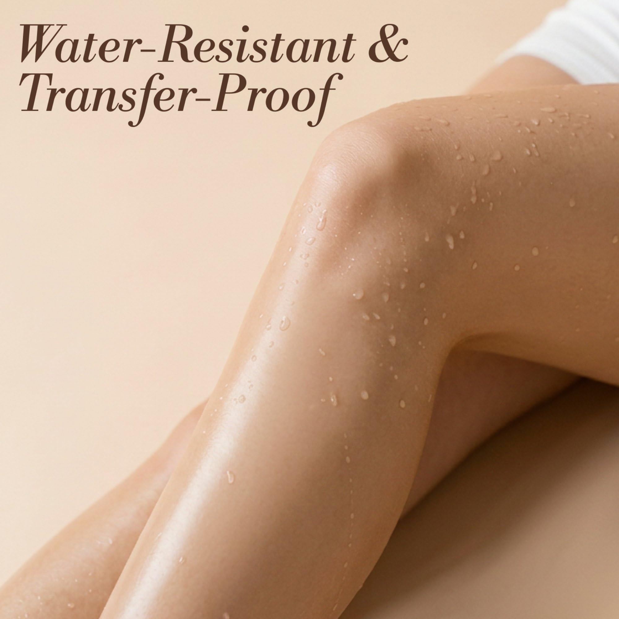 LUMINESS before and after leg comparison showing effective tattoo concealment