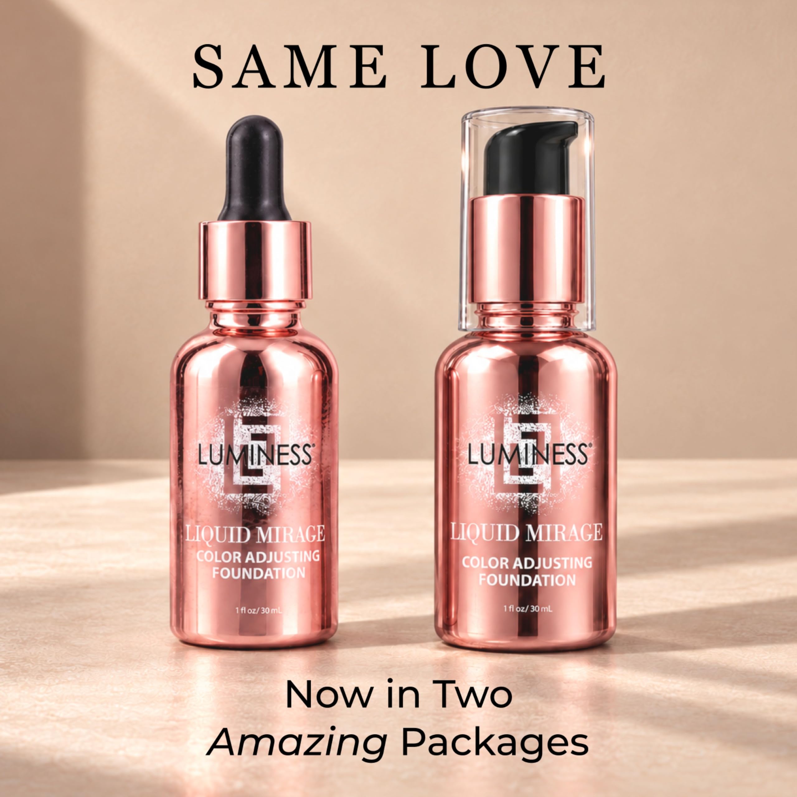 LUMINESS foundation being blended on skin for instant tone match and radiance