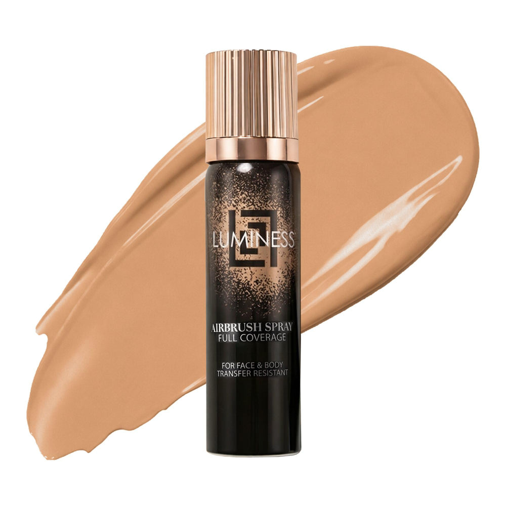 LUMINESS front can and box showing product and benefit of full coverage