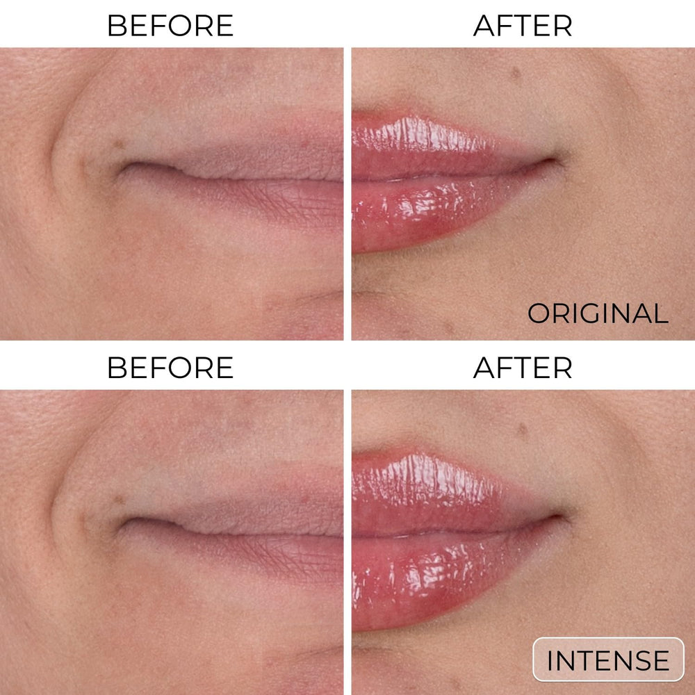 LUMINESS Hot Kiss on vanity with cosmetics showing everyday lifestyle use and beauty boost