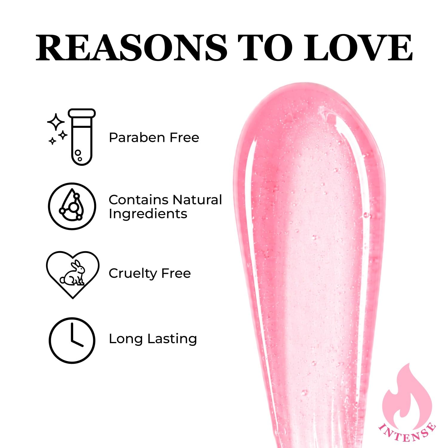 LUMINESS Hot Kiss on model lips illustrating fuller-looking pout and natural glossy effect