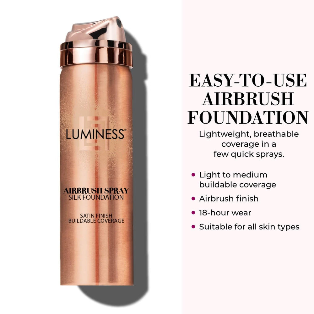 LUMINESS product label highlighting ingredients and 030 Light Medium shade