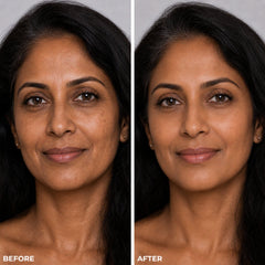 LUMINESS foundation pump close-up demonstrating precise dispensing benefit