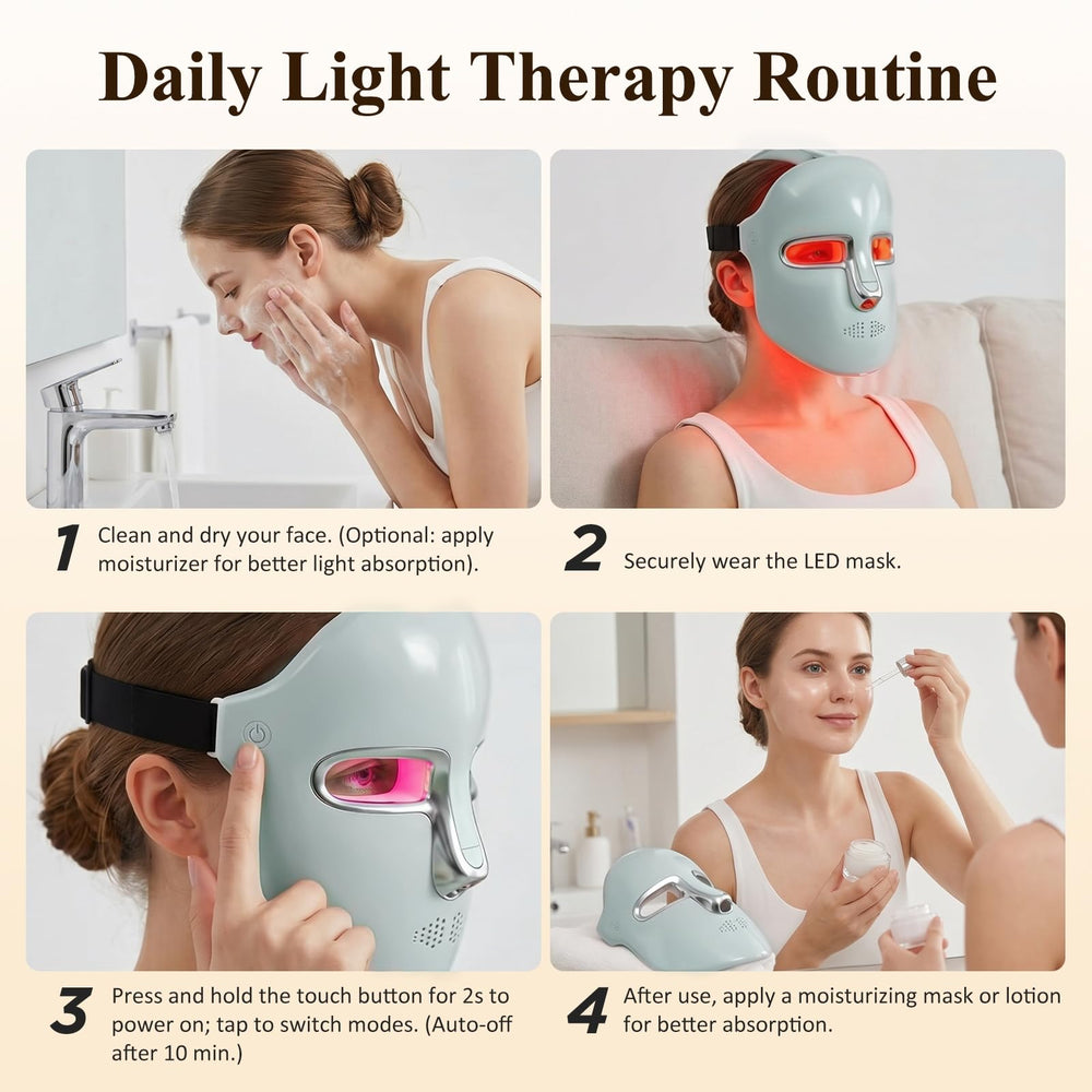 Lunacyo mask on bathroom counter showcasing integration with skincare routine