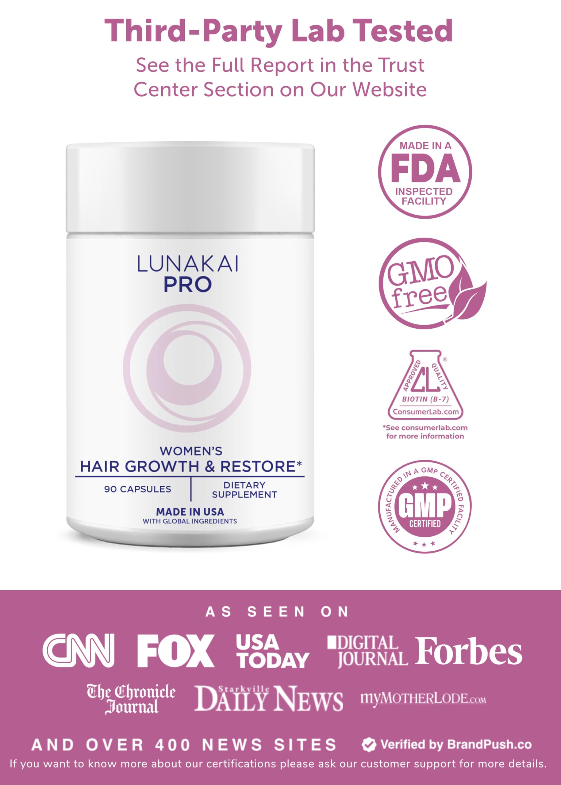 Lunakai capsule closeup highlighting vegetarian capsules and texture
