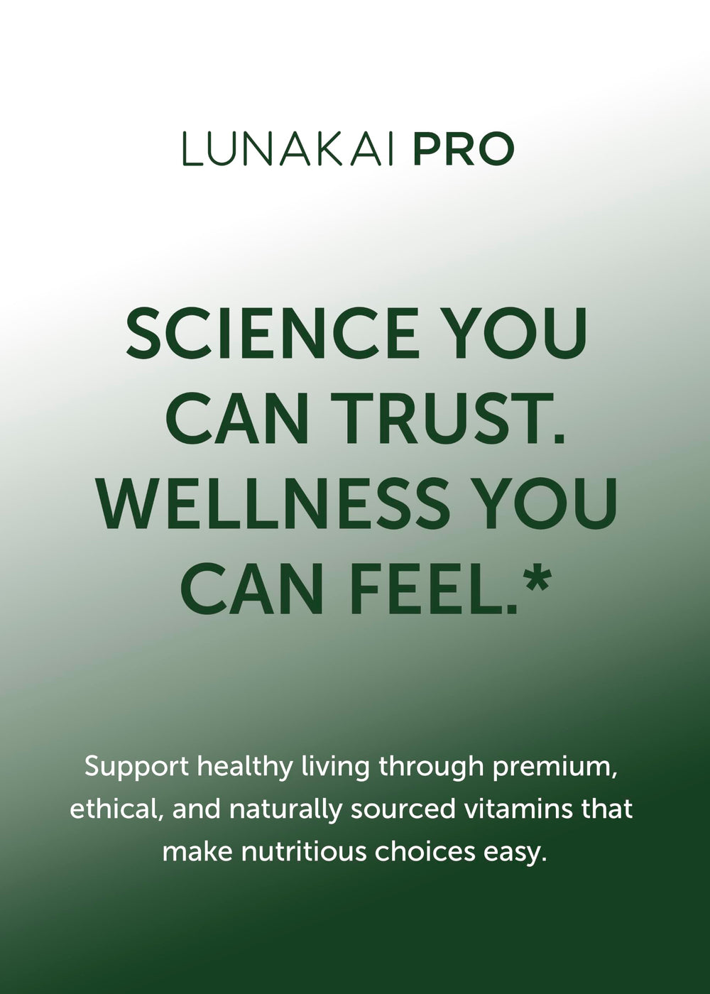 nutrition panel on Lunakai label displaying exact ingredient dosages
