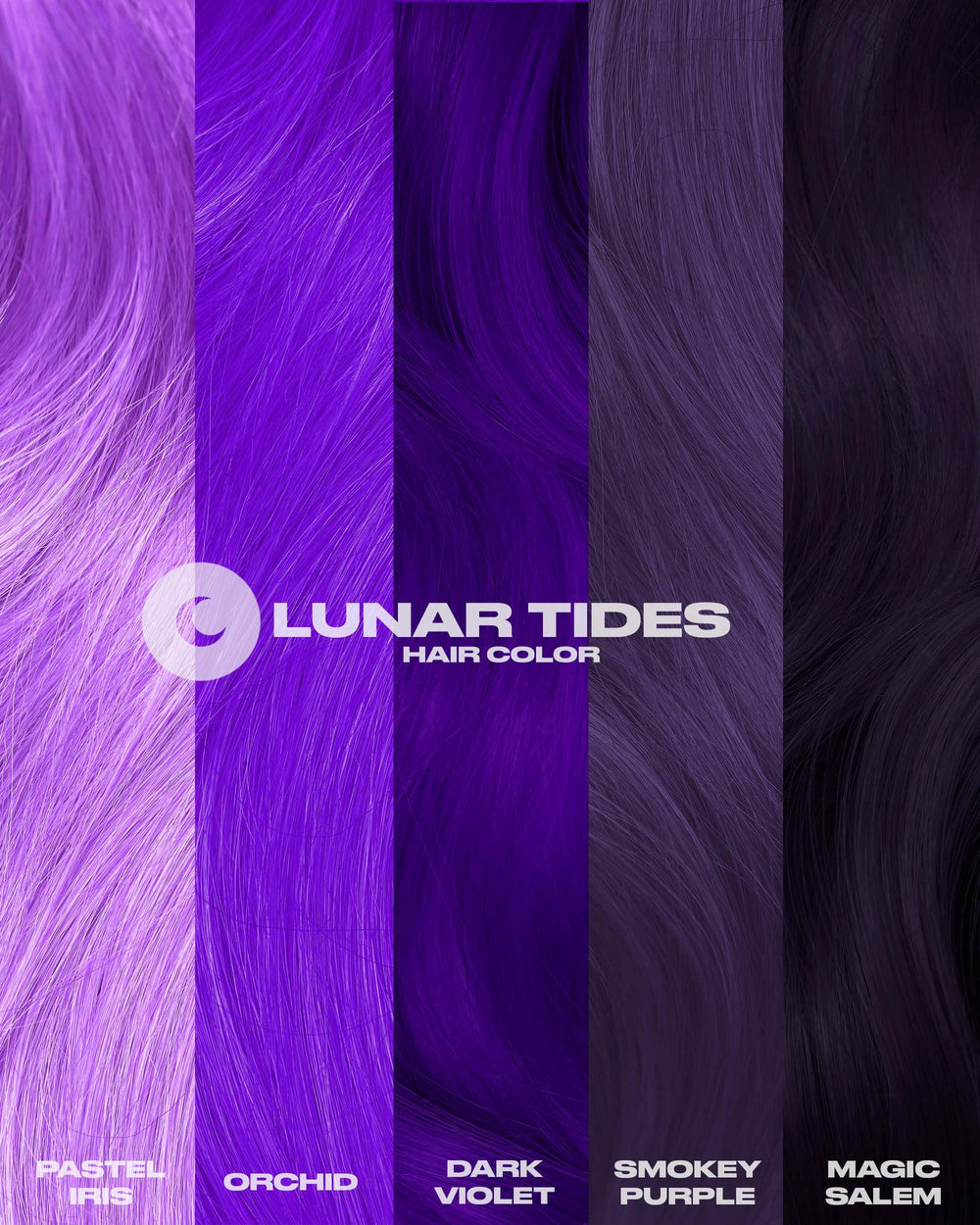 Lunar Tides close-up of finished hair showing sheen and dimension, highlights conditioned look benefit