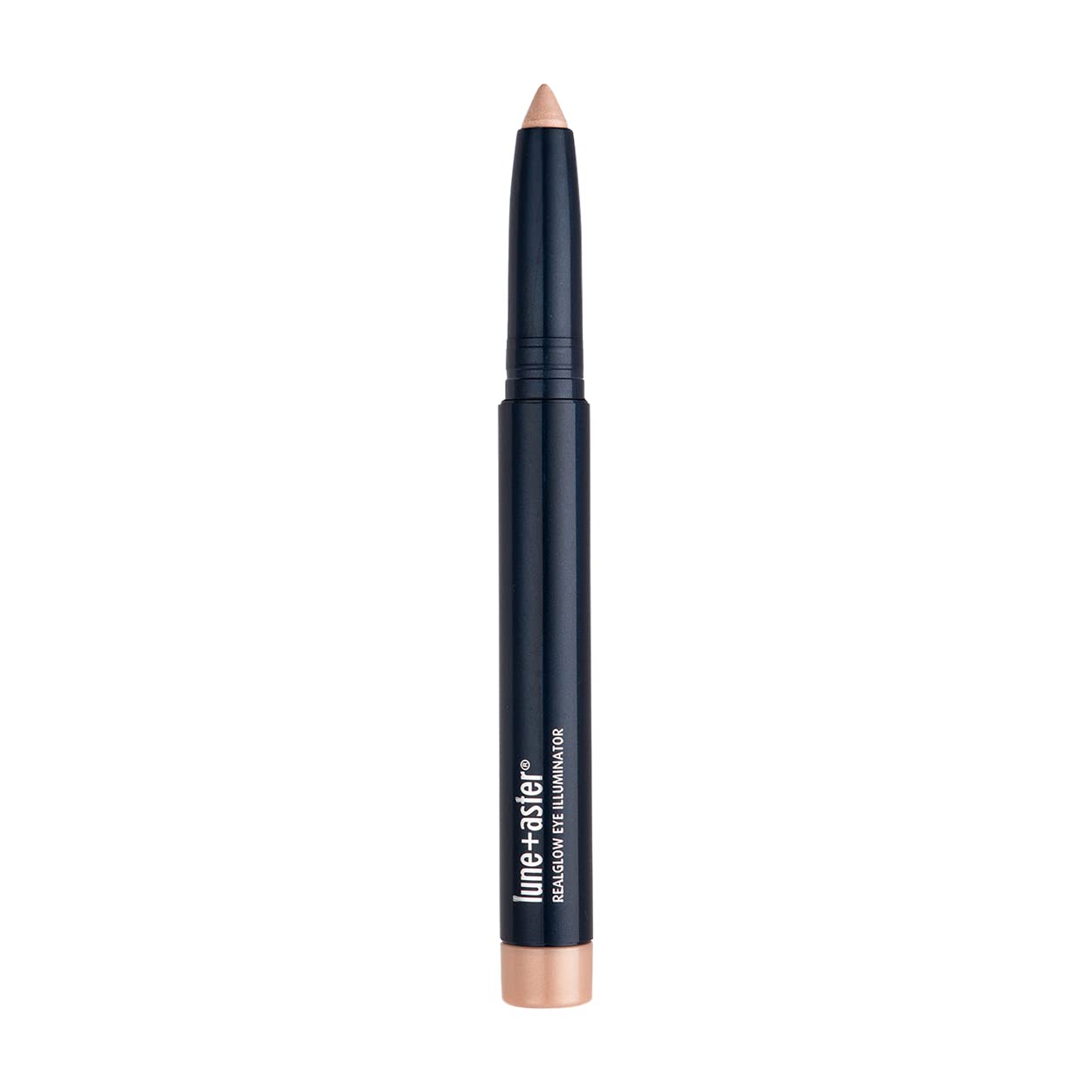 Lune+Aster front packaging showing sleek champagne pencil and clear benefit