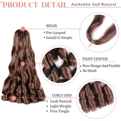 Luoyudu pre-stretched roots detail showing reduced bulk for faster braiding