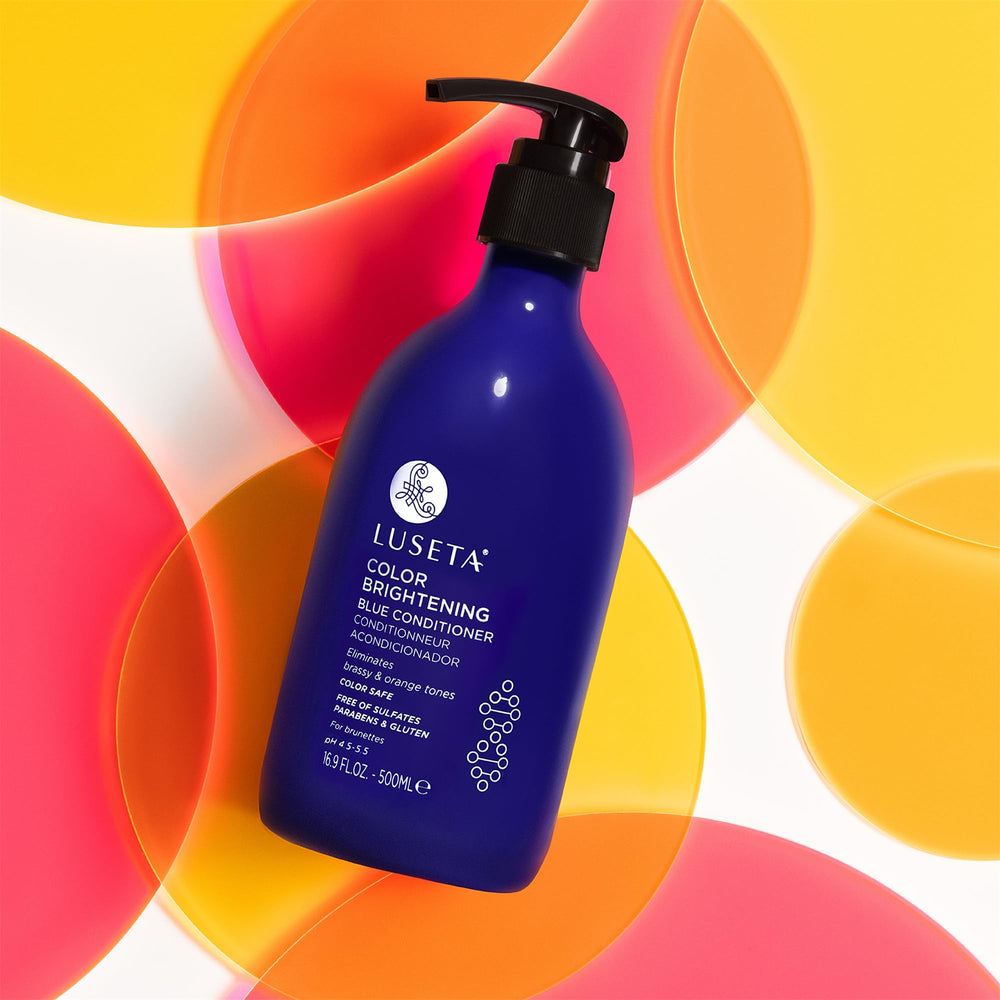 L LUSETA in bathroom lifestyle setting showing salon-quality upkeep