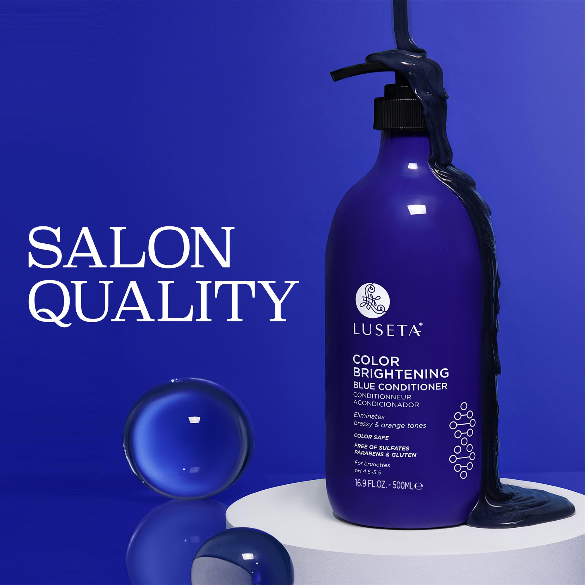 L LUSETA ingredients label close-up highlighting sulfate-free benefit
