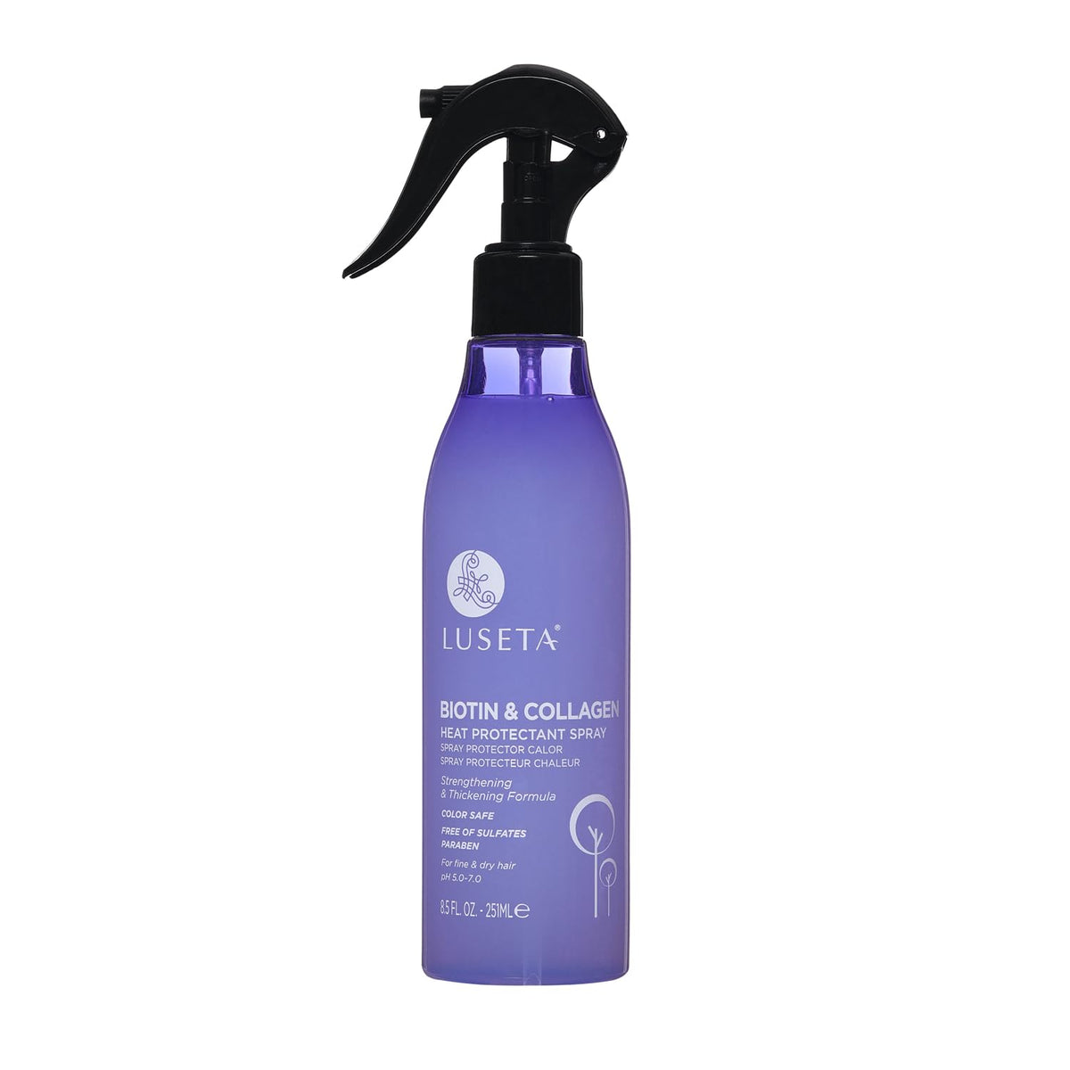 Luseta front packaging showing 8.5oz bottle and clear product benefits