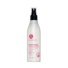 L LUSETA front bottle view showing glossy pearl packaging and brand shine benefit