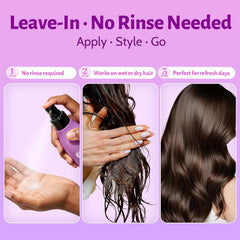 Luseta being applied to damp curls to hydrate and reduce frizz