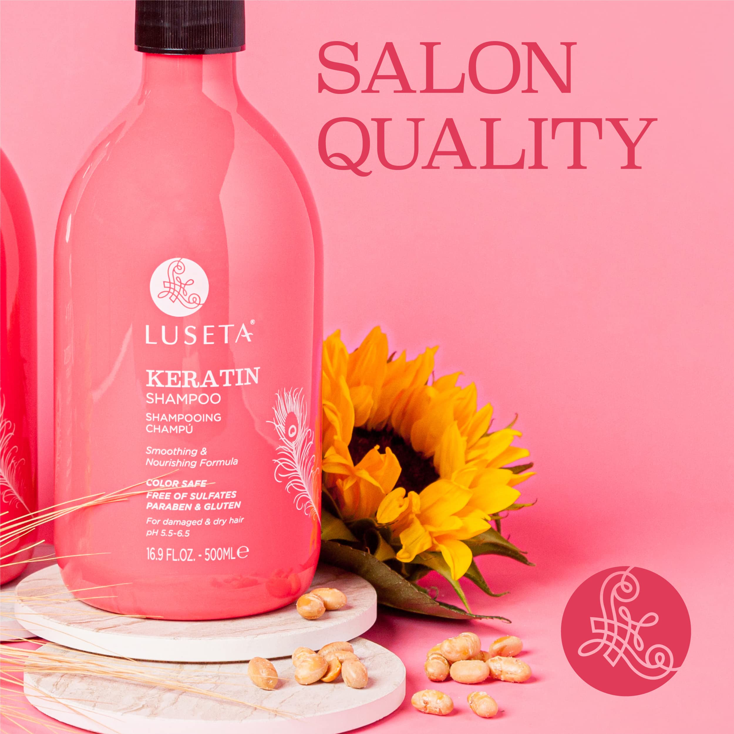 Luseta creamy shampoo texture close-up demonstrating smooth lather