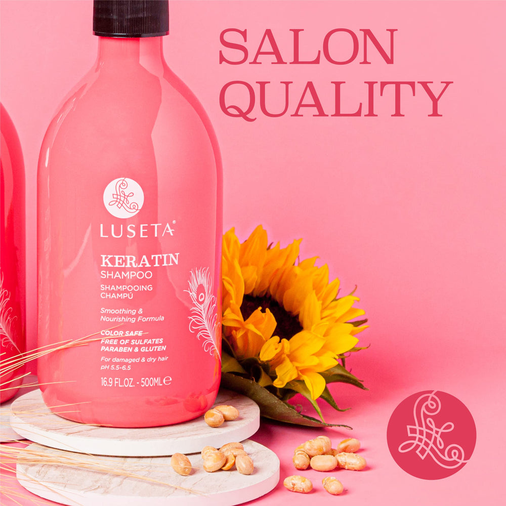 Luseta creamy shampoo texture close-up demonstrating smooth lather