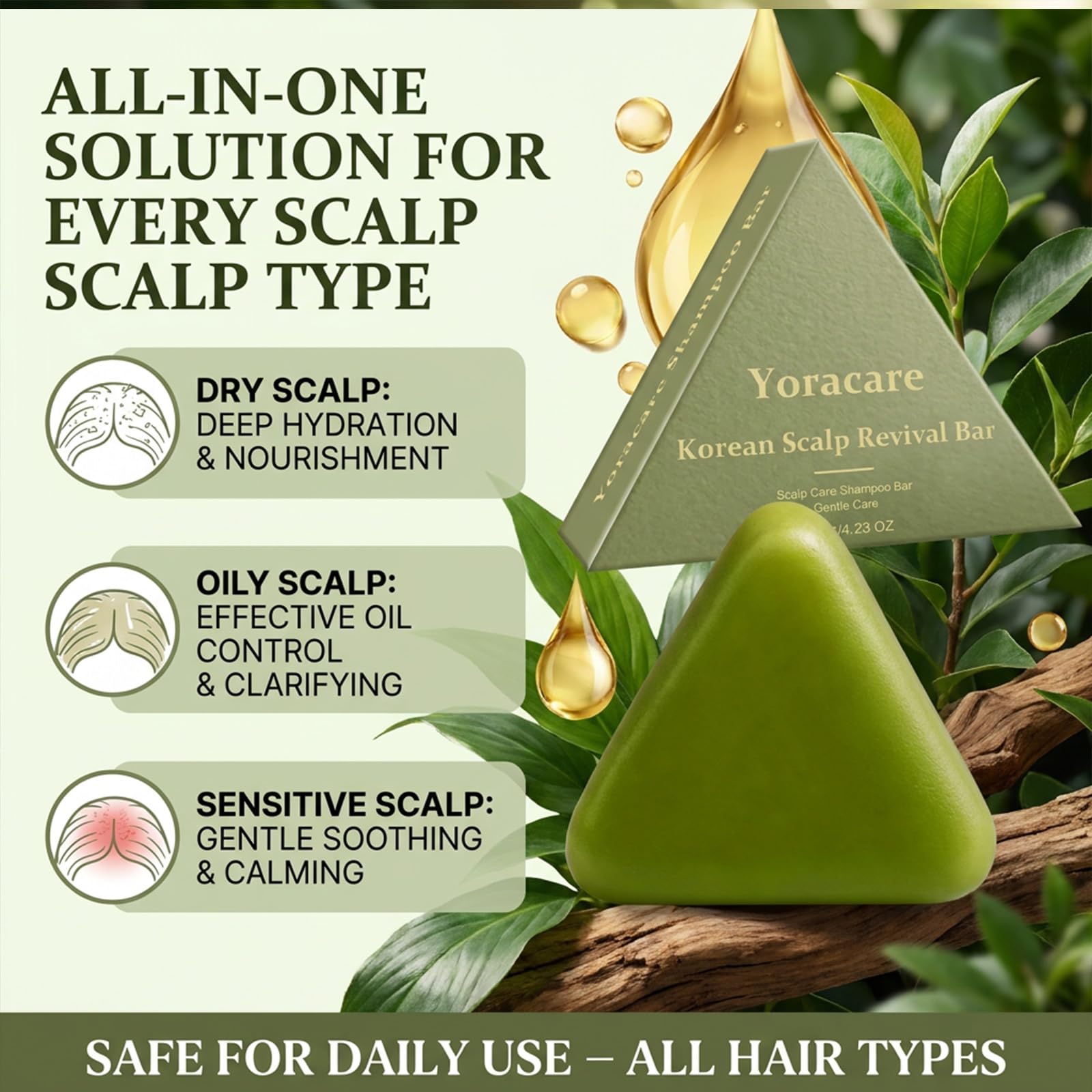 lussara shampoo bar in hand showing compact travel-friendly size
