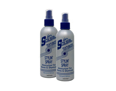 Luster's front packaging showing two 8 oz bottles and clear label benefit